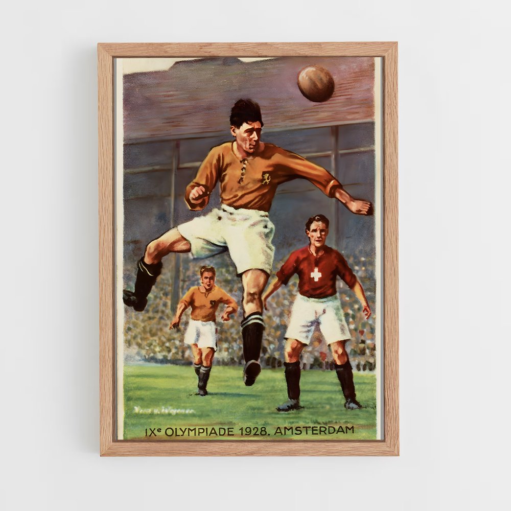 Poster Football Vintage 1928 – affiche Jeux Olympiques (vue 4)
